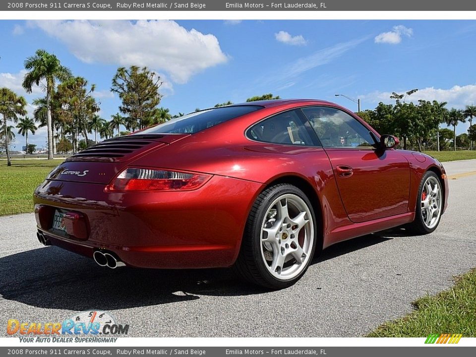 2008 Porsche 911 Carrera S Coupe Ruby Red Metallic / Sand Beige Photo #5