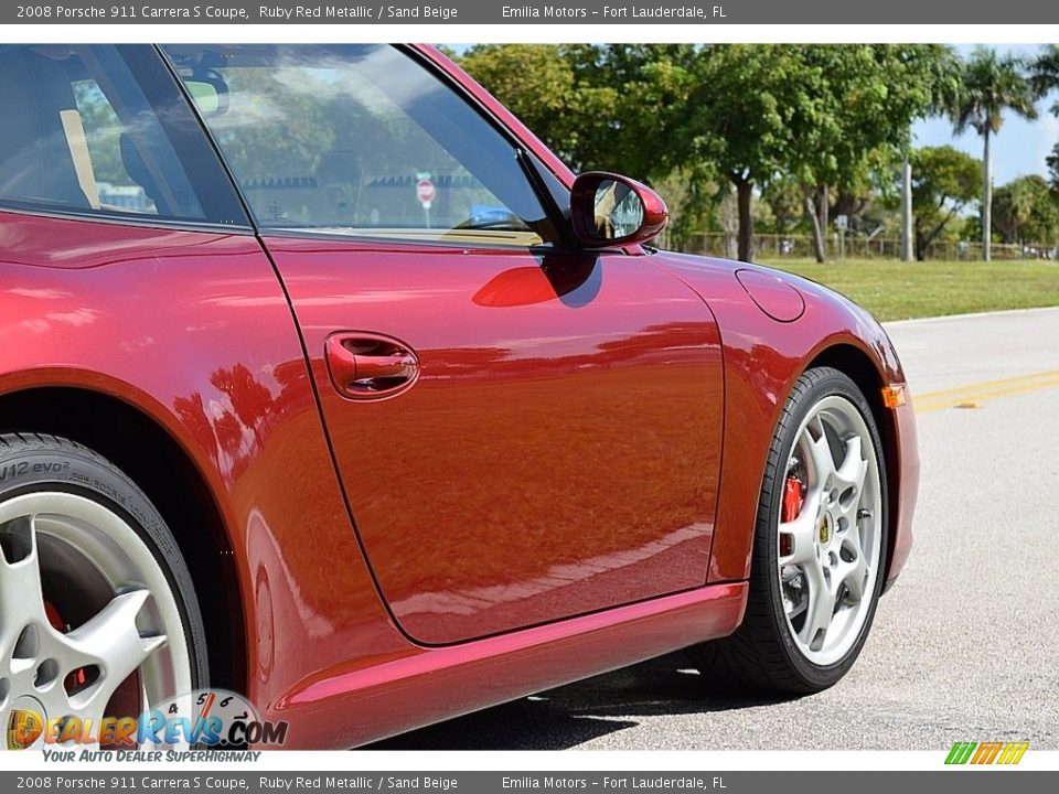 2008 Porsche 911 Carrera S Coupe Ruby Red Metallic / Sand Beige Photo #6