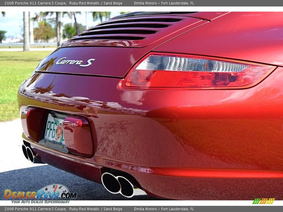 2008 Porsche 911 Carrera S Coupe Ruby Red Metallic / Sand Beige Photo #8