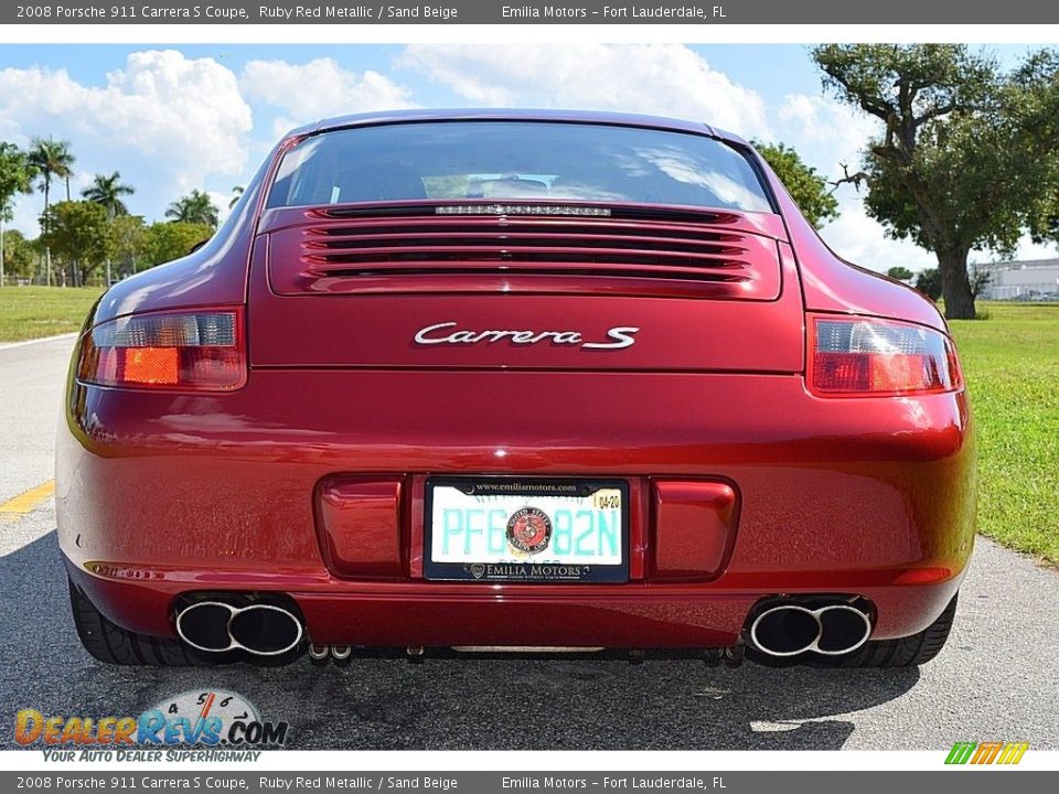 2008 Porsche 911 Carrera S Coupe Ruby Red Metallic / Sand Beige Photo #10