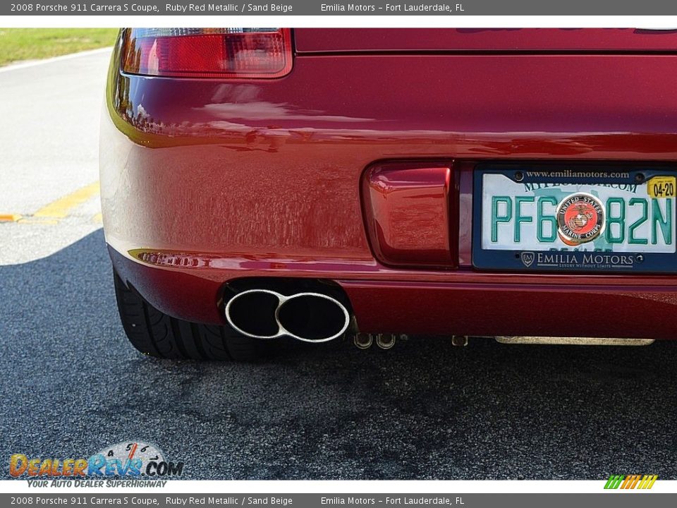 2008 Porsche 911 Carrera S Coupe Ruby Red Metallic / Sand Beige Photo #11