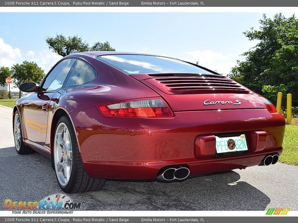 2008 Porsche 911 Carrera S Coupe Ruby Red Metallic / Sand Beige Photo #12