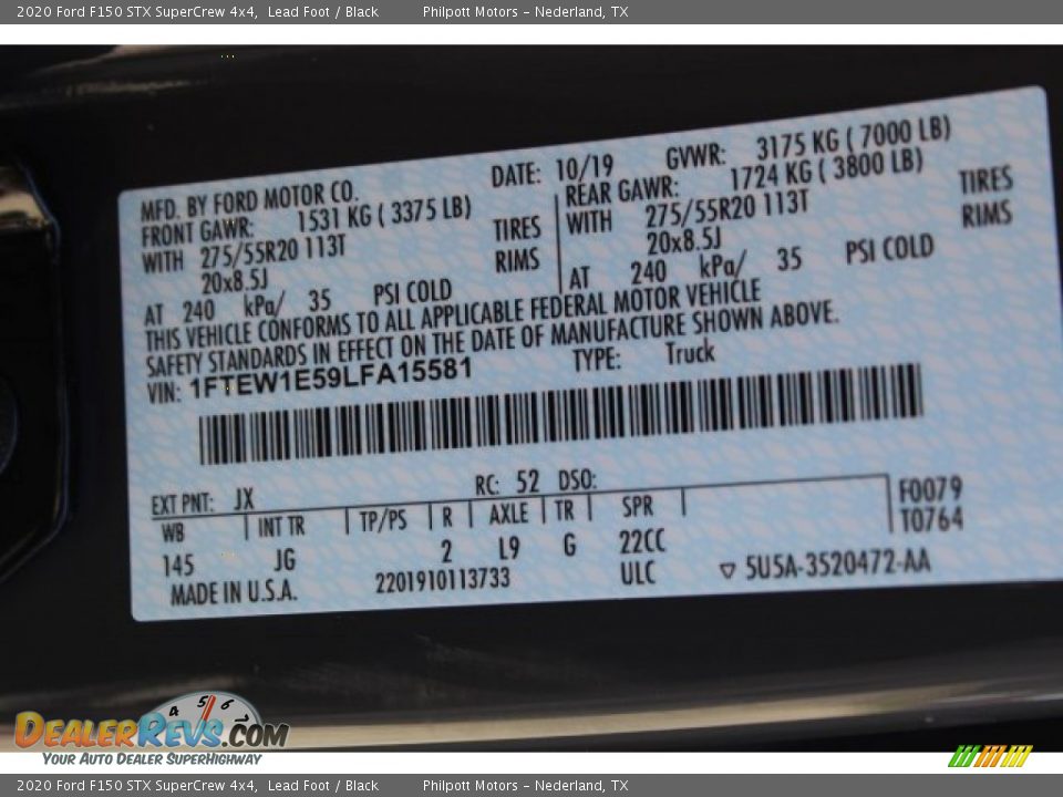 2020 Ford F150 STX SuperCrew 4x4 Lead Foot / Black Photo #24