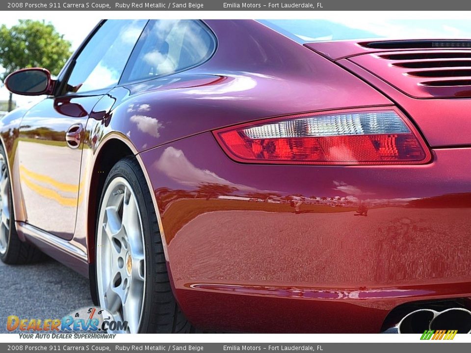 2008 Porsche 911 Carrera S Coupe Ruby Red Metallic / Sand Beige Photo #13