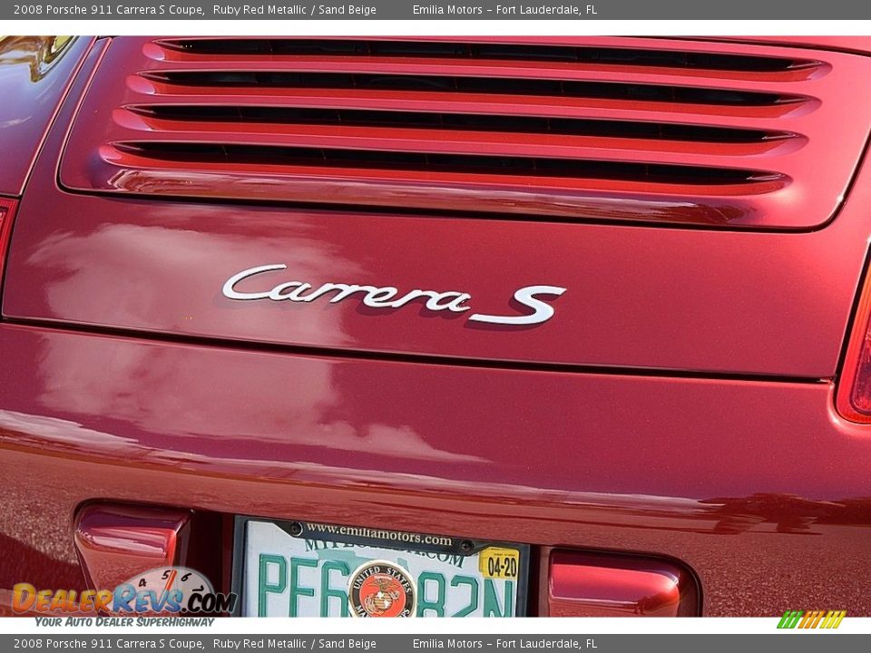 2008 Porsche 911 Carrera S Coupe Ruby Red Metallic / Sand Beige Photo #14