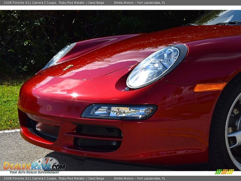 2008 Porsche 911 Carrera S Coupe Ruby Red Metallic / Sand Beige Photo #17