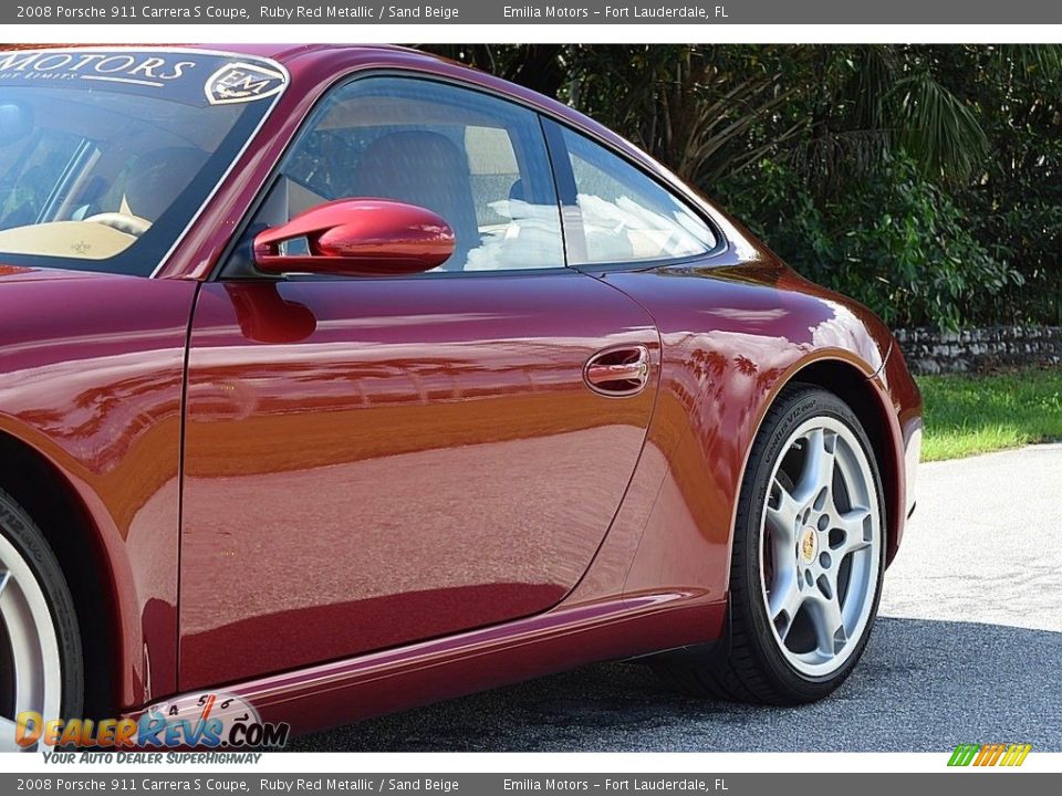 2008 Porsche 911 Carrera S Coupe Ruby Red Metallic / Sand Beige Photo #19