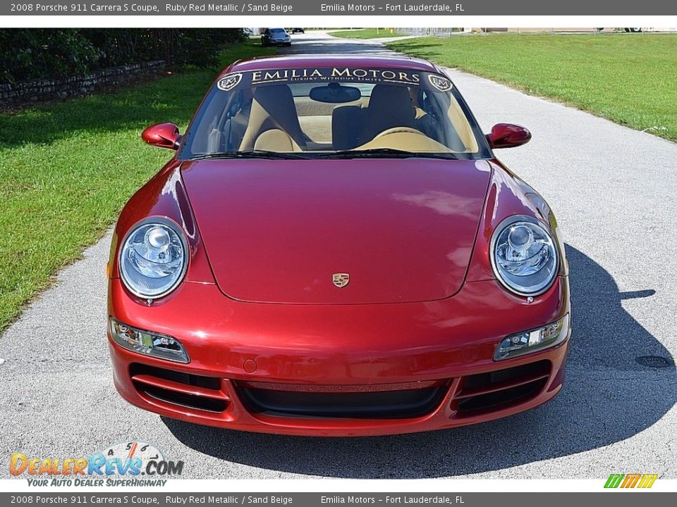 2008 Porsche 911 Carrera S Coupe Ruby Red Metallic / Sand Beige Photo #20