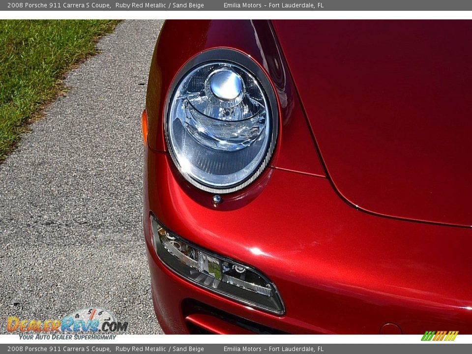 2008 Porsche 911 Carrera S Coupe Ruby Red Metallic / Sand Beige Photo #22