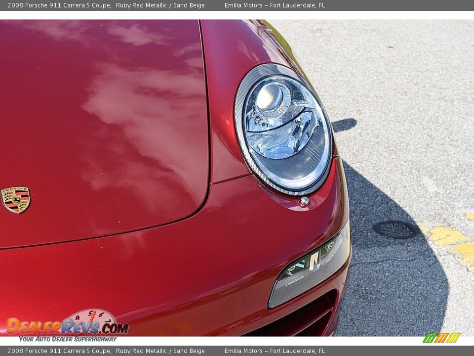 2008 Porsche 911 Carrera S Coupe Ruby Red Metallic / Sand Beige Photo #23