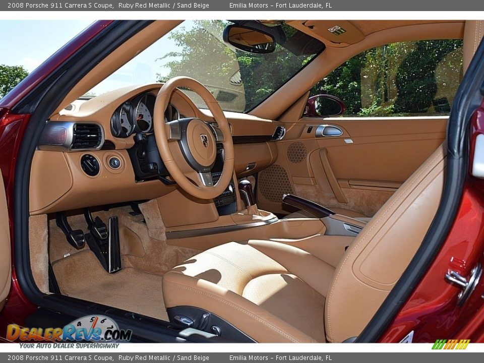 Sand Beige Interior - 2008 Porsche 911 Carrera S Coupe Photo #33