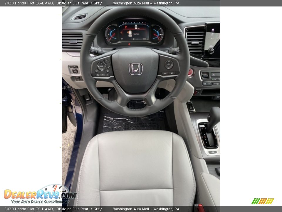 2020 Honda Pilot EX-L AWD Obsidian Blue Pearl / Gray Photo #13