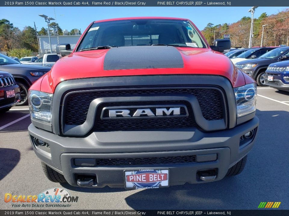 2019 Ram 1500 Classic Warlock Quad Cab 4x4 Flame Red / Black/Diesel Gray Photo #2