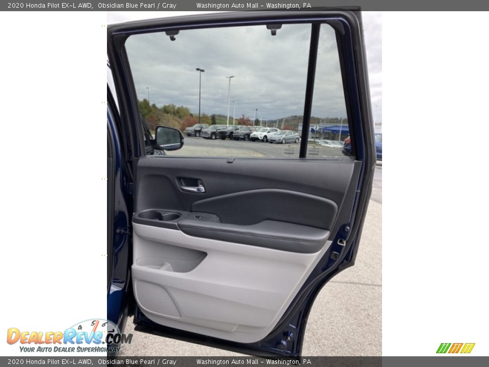 2020 Honda Pilot EX-L AWD Obsidian Blue Pearl / Gray Photo #26