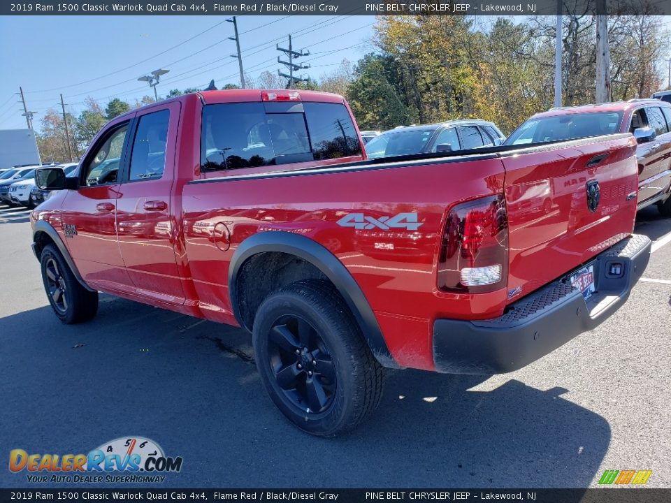 2019 Ram 1500 Classic Warlock Quad Cab 4x4 Flame Red / Black/Diesel Gray Photo #4