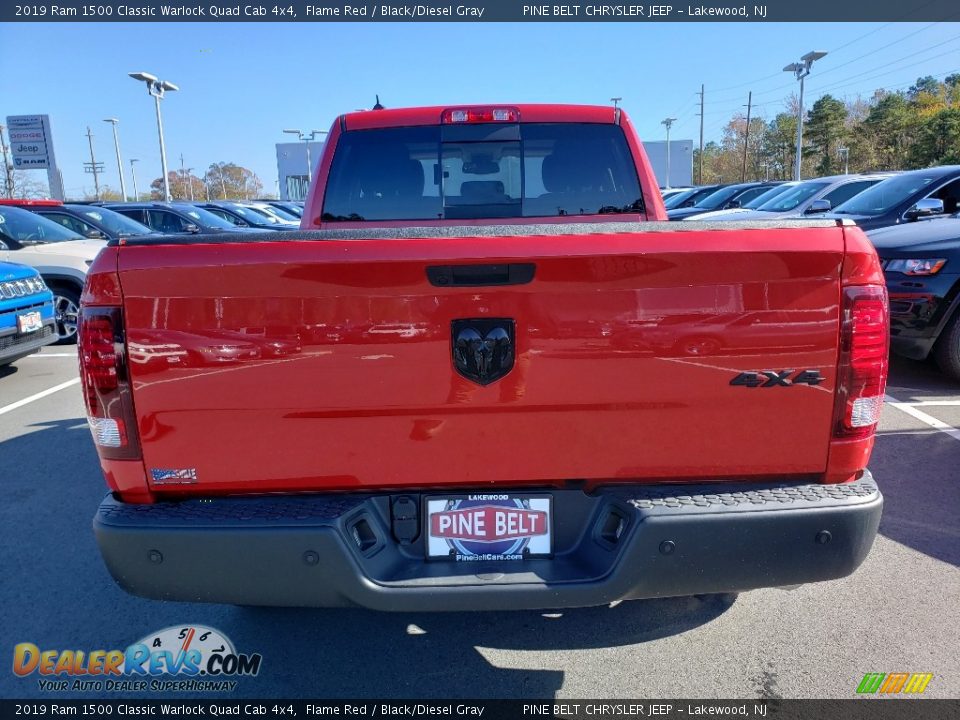 2019 Ram 1500 Classic Warlock Quad Cab 4x4 Flame Red / Black/Diesel Gray Photo #5