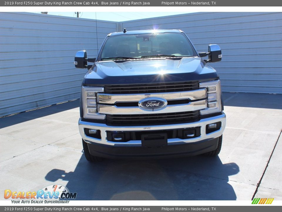 2019 Ford F250 Super Duty King Ranch Crew Cab 4x4 Blue Jeans / King Ranch Java Photo #3