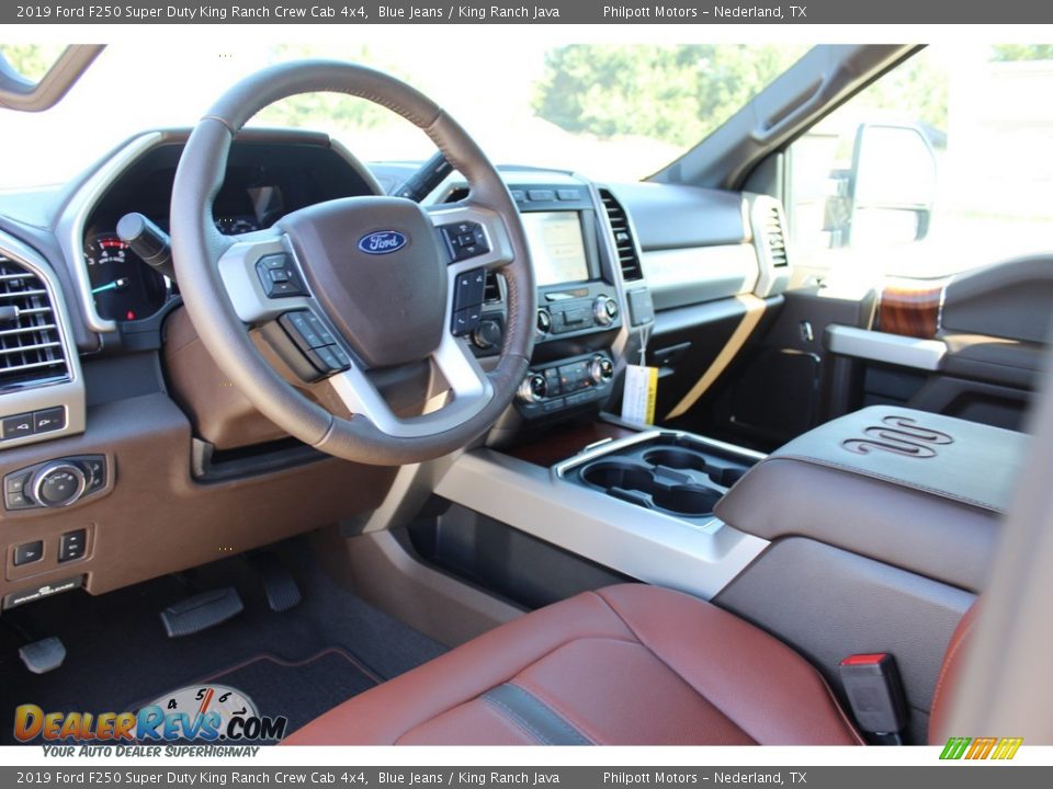 2019 Ford F250 Super Duty King Ranch Crew Cab 4x4 Blue Jeans / King Ranch Java Photo #12