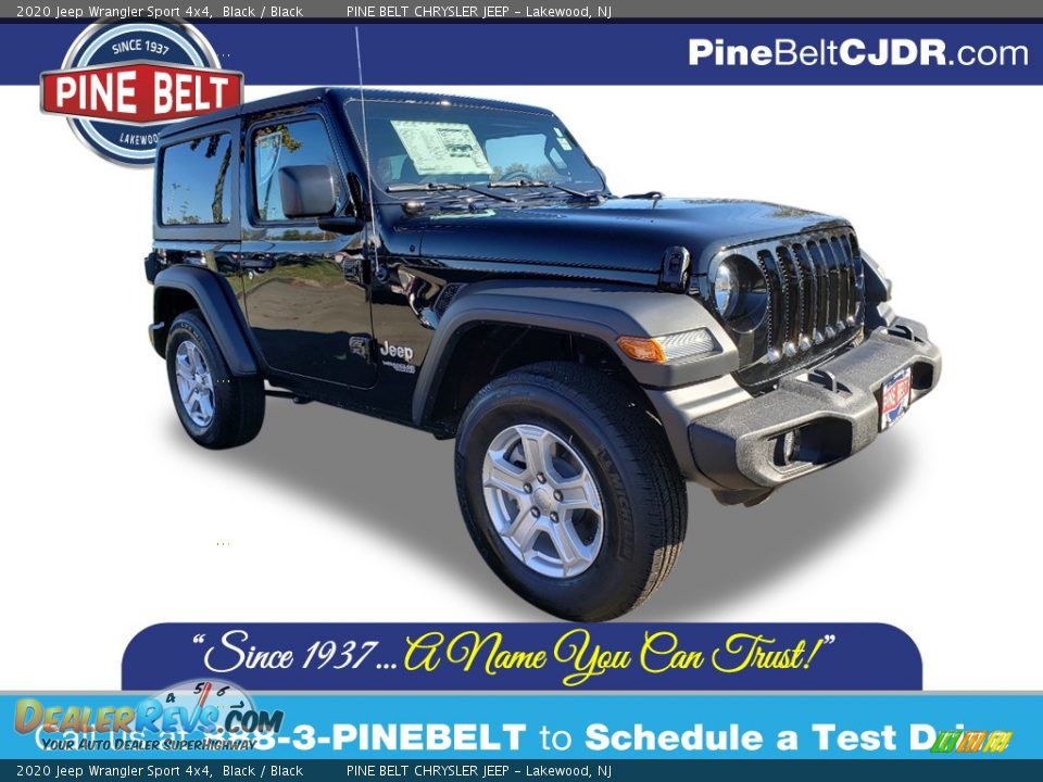 2020 Jeep Wrangler Sport 4x4 Black / Black Photo #1