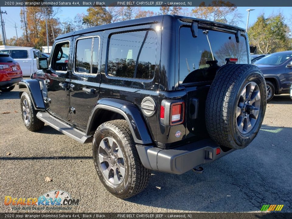 2020 Jeep Wrangler Unlimited Sahara 4x4 Black / Black Photo #4