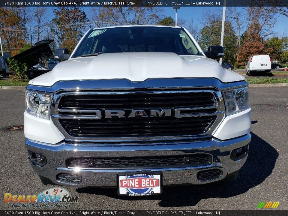 2020 Ram 1500 Big Horn Crew Cab 4x4 Bright White / Black/Diesel Gray Photo #2