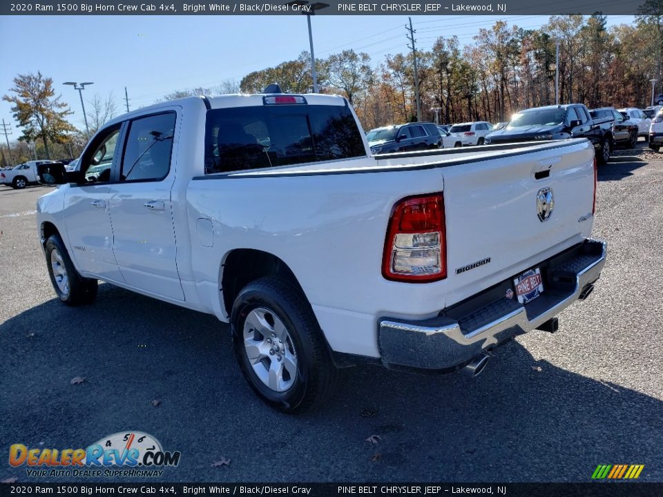 2020 Ram 1500 Big Horn Crew Cab 4x4 Bright White / Black/Diesel Gray Photo #4