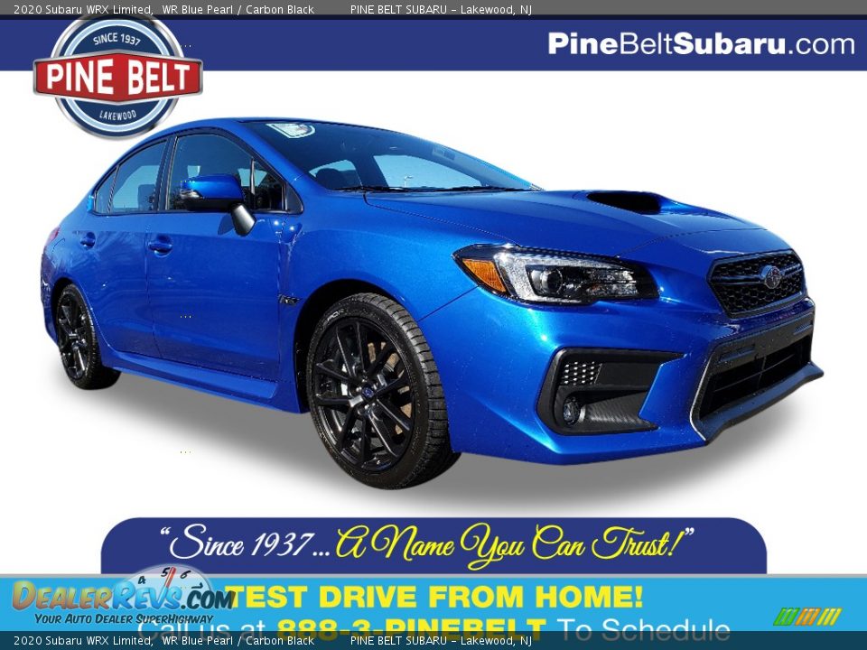 2020 Subaru WRX Limited WR Blue Pearl / Carbon Black Photo #1