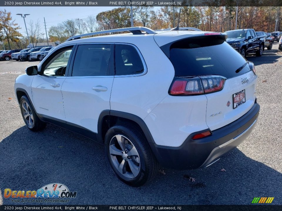 2020 Jeep Cherokee Limited 4x4 Bright White / Black Photo #4