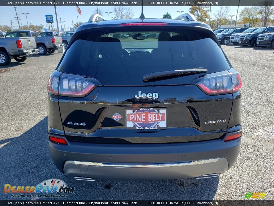 2020 Jeep Cherokee Limited 4x4 Diamond Black Crystal Pearl / Ski Gray/Black Photo #5