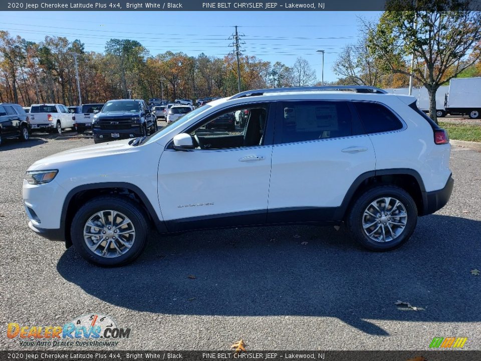 2020 Jeep Cherokee Latitude Plus 4x4 Bright White / Black Photo #3