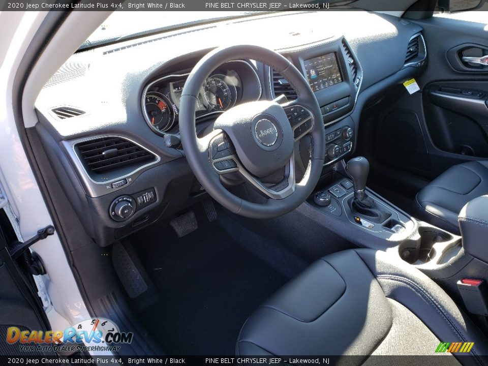 2020 Jeep Cherokee Latitude Plus 4x4 Bright White / Black Photo #7