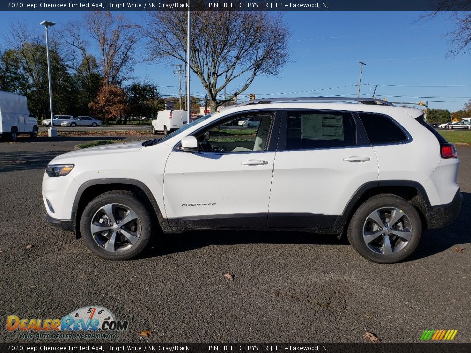 2020 Jeep Cherokee Limited 4x4 Bright White / Ski Gray/Black Photo #3