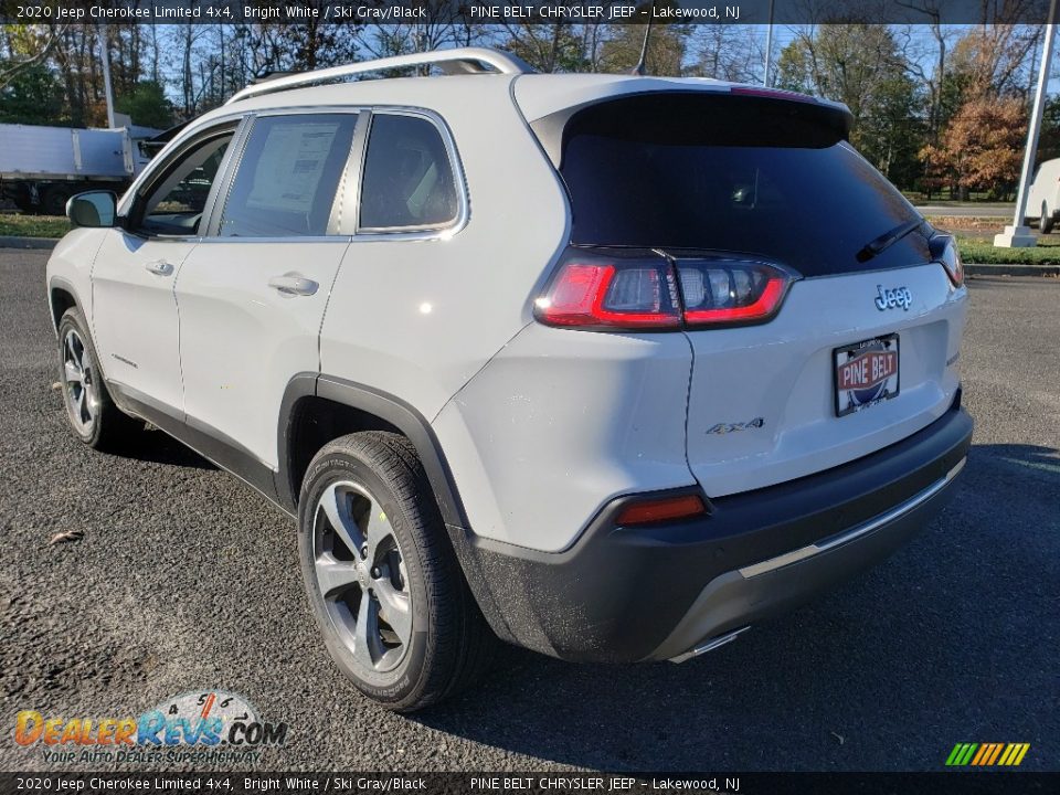 2020 Jeep Cherokee Limited 4x4 Bright White / Ski Gray/Black Photo #4