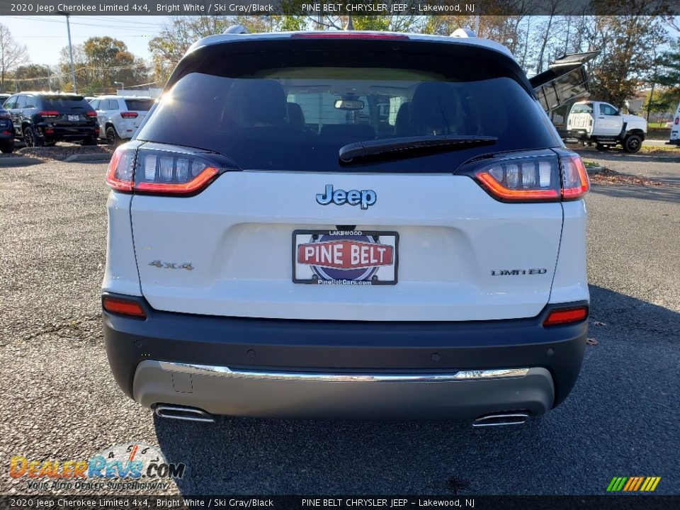 2020 Jeep Cherokee Limited 4x4 Bright White / Ski Gray/Black Photo #5