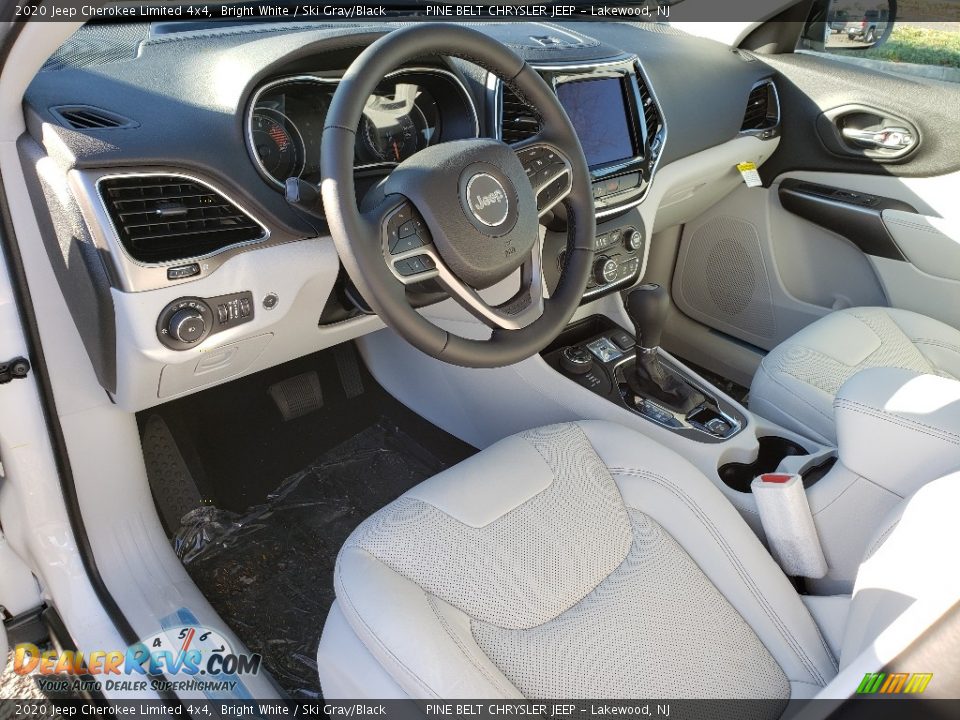 2020 Jeep Cherokee Limited 4x4 Bright White / Ski Gray/Black Photo #8