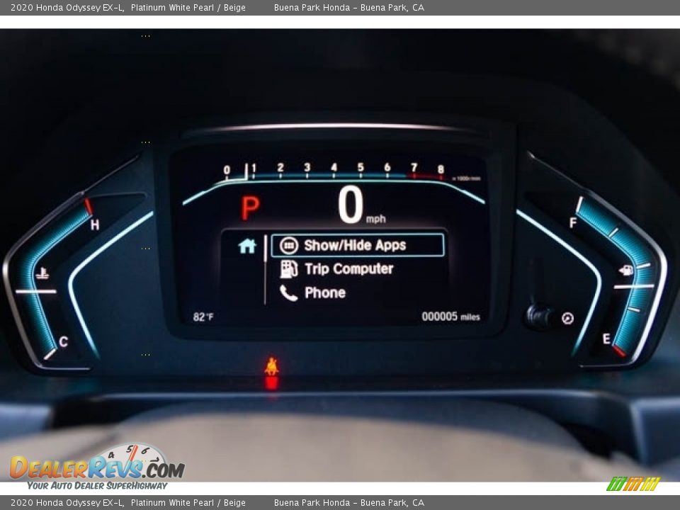 2020 Honda Odyssey EX-L Platinum White Pearl / Beige Photo #19