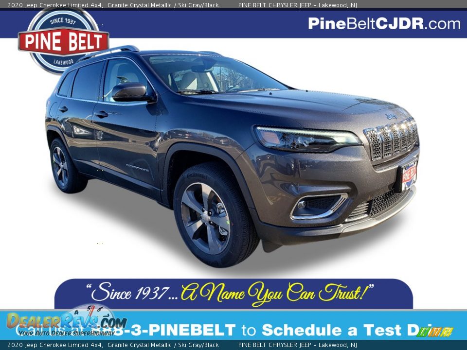 2020 Jeep Cherokee Limited 4x4 Granite Crystal Metallic / Ski Gray/Black Photo #1