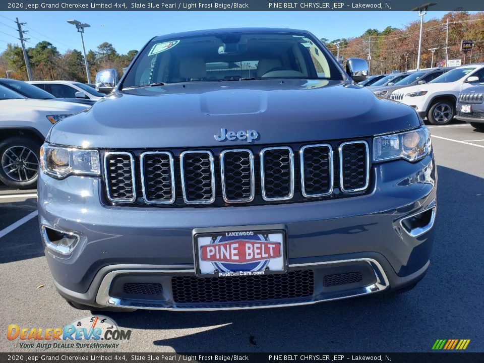 2020 Jeep Grand Cherokee Limited 4x4 Slate Blue Pearl / Light Frost Beige/Black Photo #2