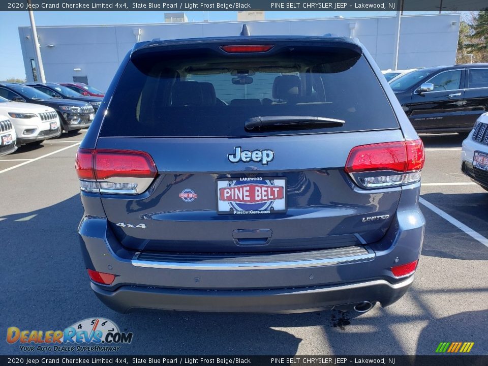 2020 Jeep Grand Cherokee Limited 4x4 Slate Blue Pearl / Light Frost Beige/Black Photo #5
