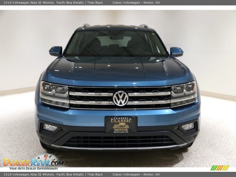 2019 Volkswagen Atlas SE 4Motion Pacific Blue Metallic / Titan Black Photo #2