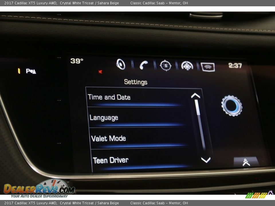 2017 Cadillac XT5 Luxury AWD Crystal White Tricoat / Sahara Beige Photo #15