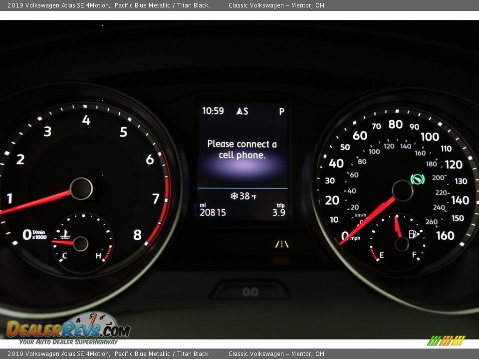2019 Volkswagen Atlas SE 4Motion Pacific Blue Metallic / Titan Black Photo #8