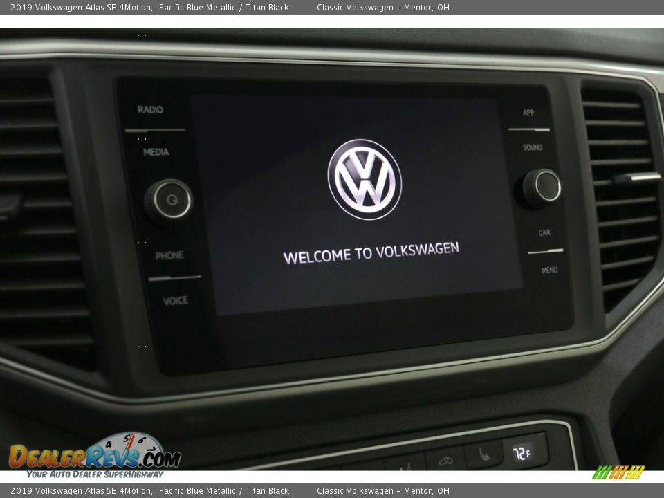 2019 Volkswagen Atlas SE 4Motion Pacific Blue Metallic / Titan Black Photo #9