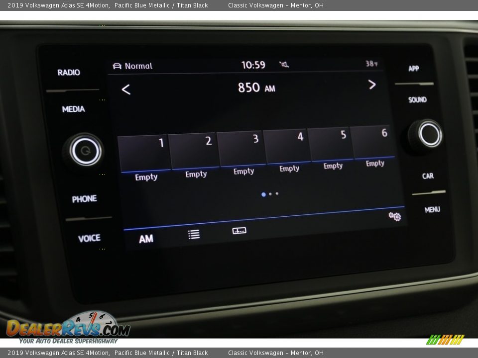 2019 Volkswagen Atlas SE 4Motion Pacific Blue Metallic / Titan Black Photo #10