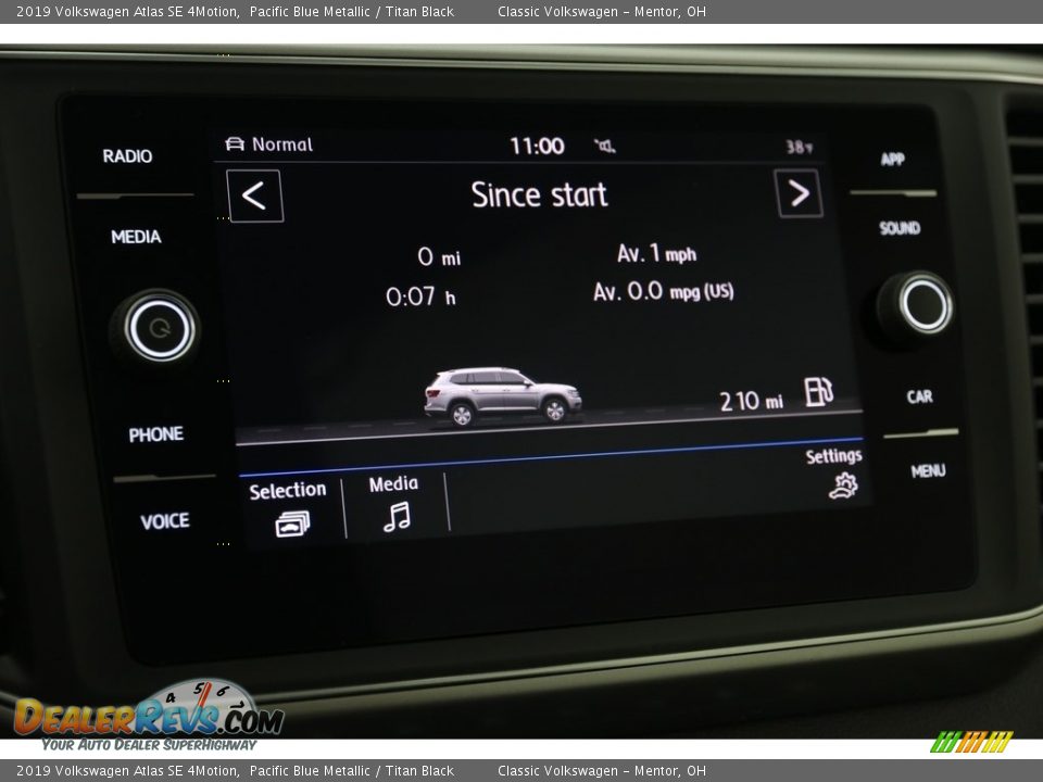 2019 Volkswagen Atlas SE 4Motion Pacific Blue Metallic / Titan Black Photo #12