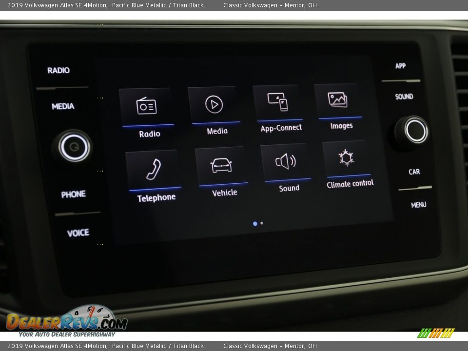 2019 Volkswagen Atlas SE 4Motion Pacific Blue Metallic / Titan Black Photo #13
