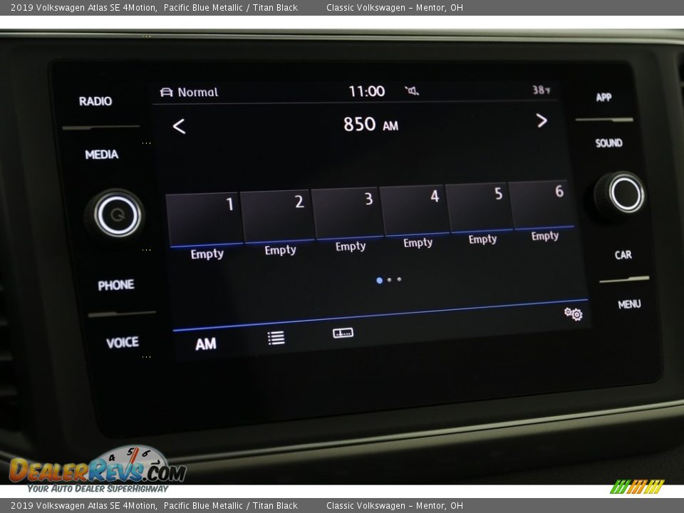 2019 Volkswagen Atlas SE 4Motion Pacific Blue Metallic / Titan Black Photo #14