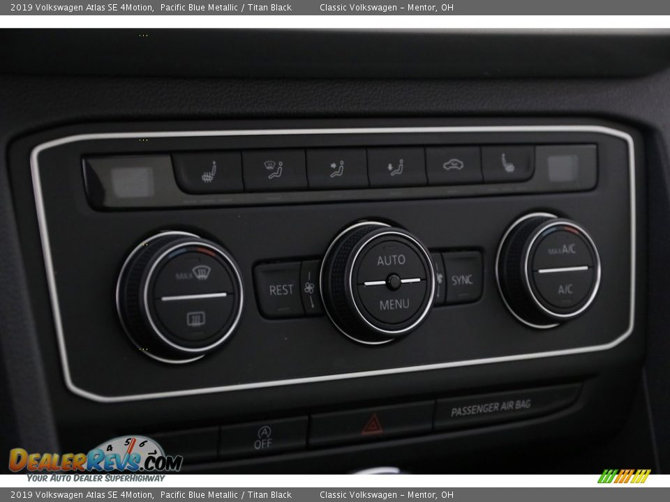2019 Volkswagen Atlas SE 4Motion Pacific Blue Metallic / Titan Black Photo #15