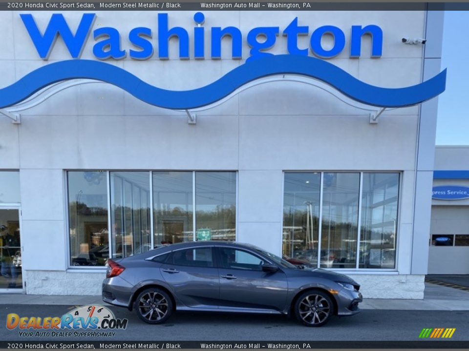 2020 Honda Civic Sport Sedan Modern Steel Metallic / Black Photo #1