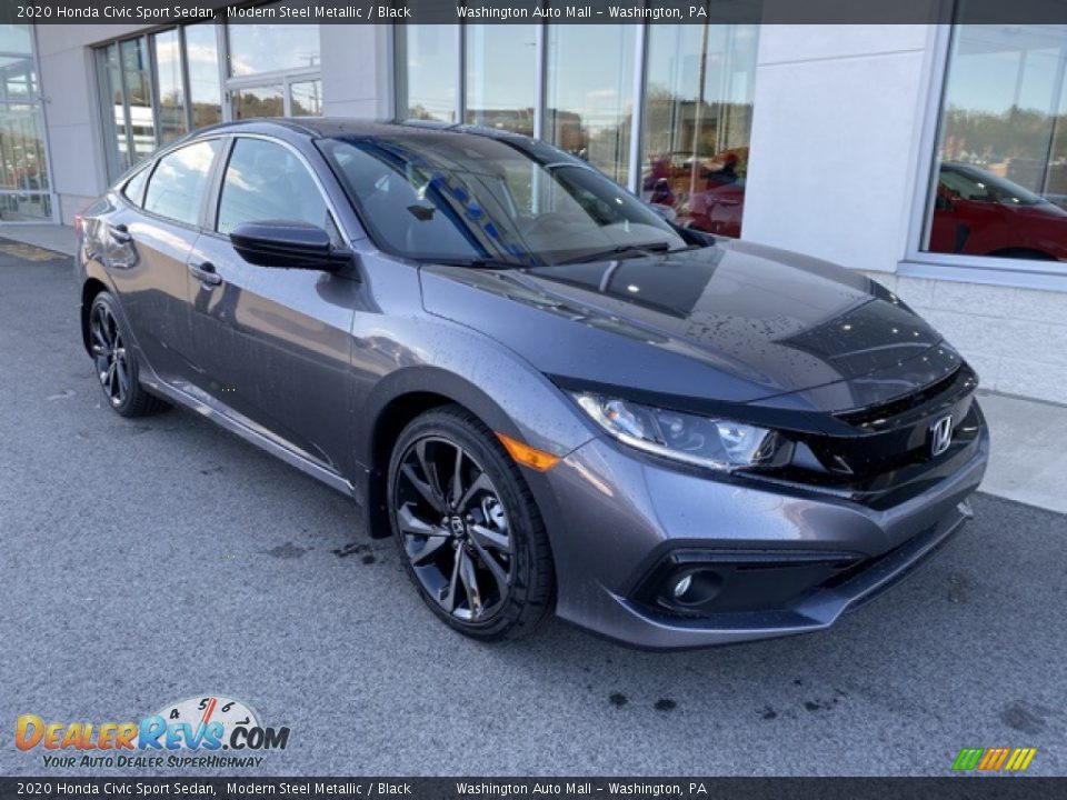 Front 3/4 View of 2020 Honda Civic Sport Sedan Photo #2